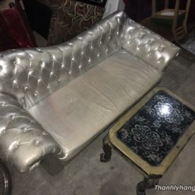 Bàn ghế sofa cafe màu bạc