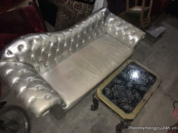Bàn ghế sofa cafe màu bạc